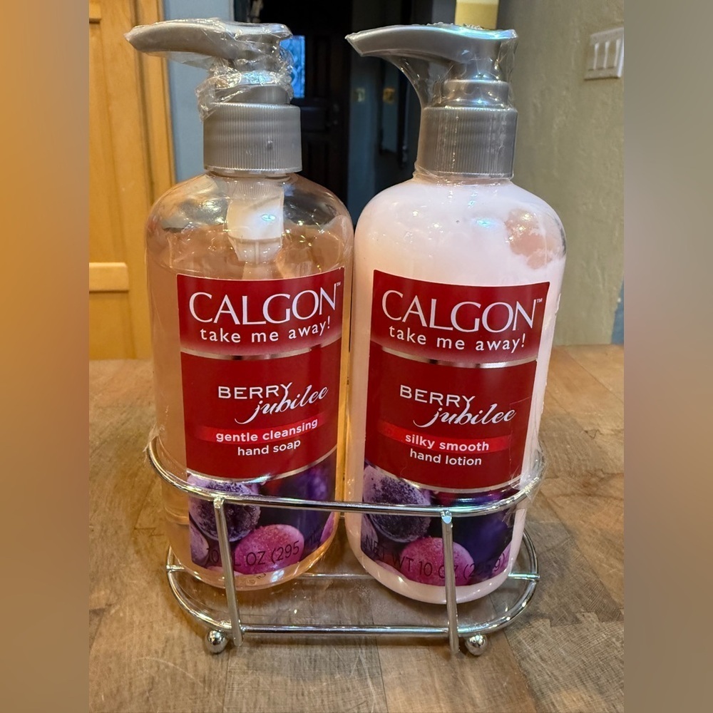 Calgon Berry Jubilee Hand Soap and Lotion Set Calgon Take Me Away Cleansing Soap